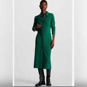 COS Green Long-Sleeve Dress